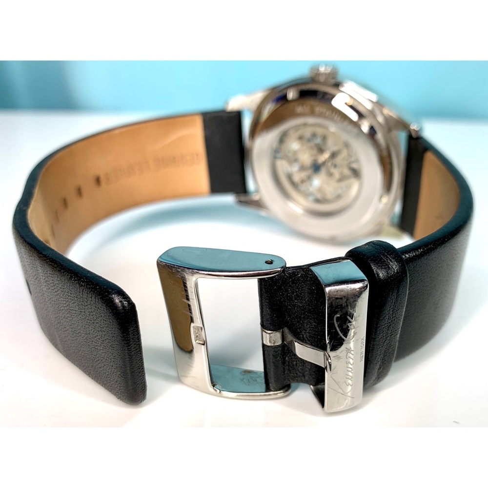 Kenneth Cole Automatic Analog Skeleton Watch Blue… - image 3